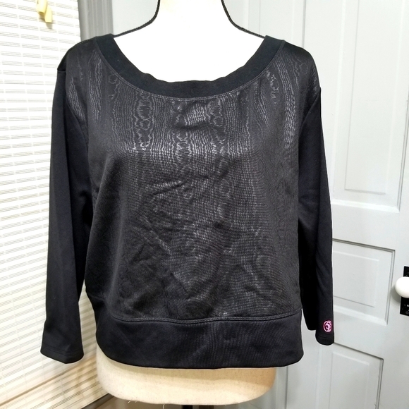 Sophie Theallet for Livi Active Fleece Lined Black Crop Top size 18/20 - Picture 2 of 8